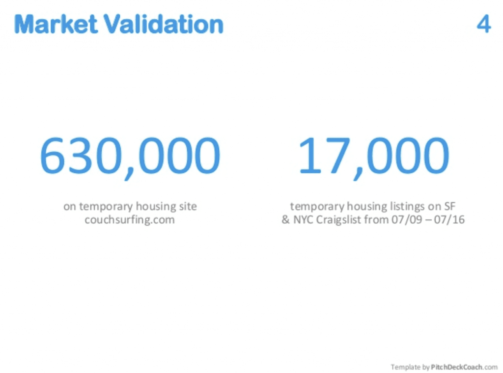 market validation of airbnb pitch deck examples