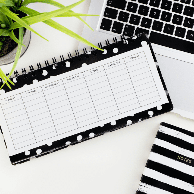 a freelancers work calender to maximise productivity