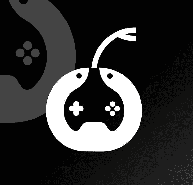 black mamba gaming company logo design snake and games console