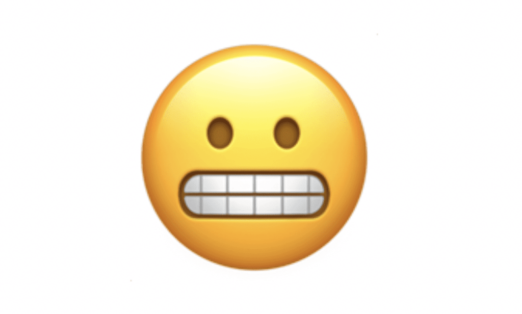 emoji showing an awkward face