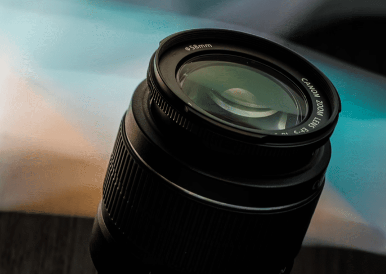 a close up shot of a camera lens used to make video portfolios