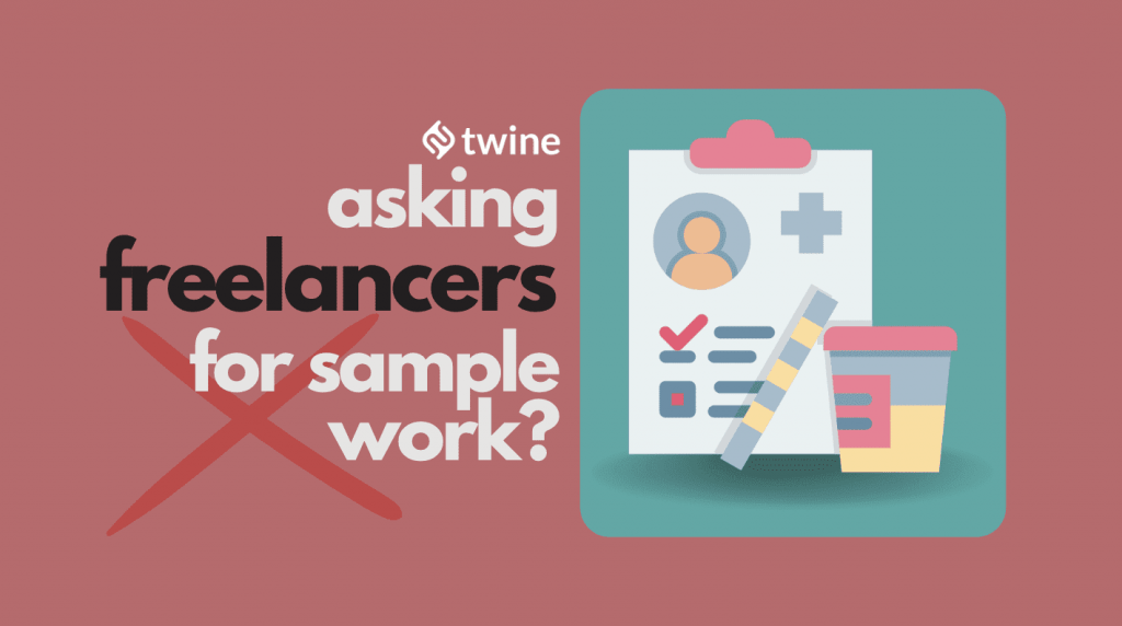 twine thumbnail asking freelancers for sample work