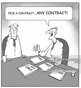 "Pick a contract, any contract."