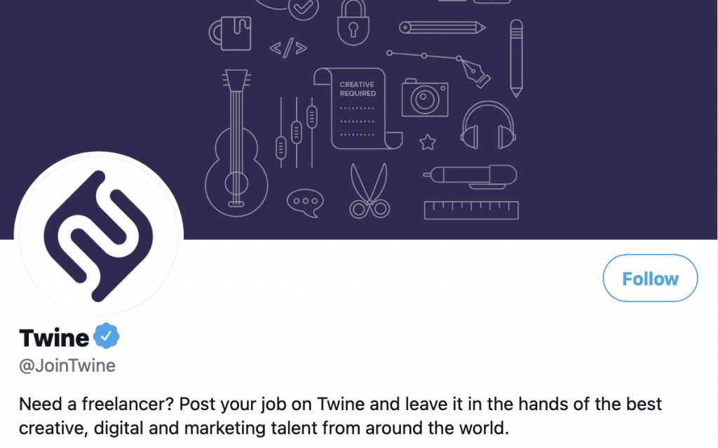 follow twine on twitter screen grab