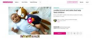 Cuddle and Kind's campaign page