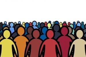 Illustrated crowd - this guide will tell you everything you need to know about harnessing the crowd for crowdfunding.