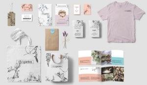 Branding and identity design for a small business, including clothing, stationery and other print materials. Finding the right performance metrics for brand design can be difficult.