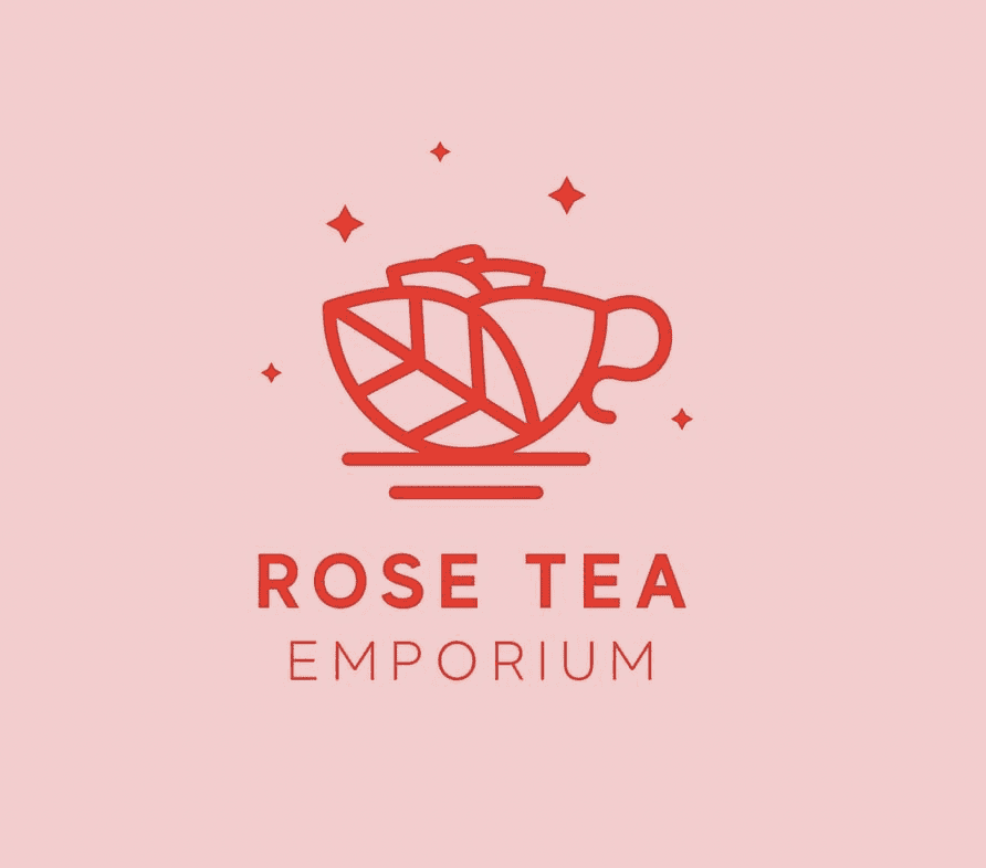 graphic design of rose tea pink